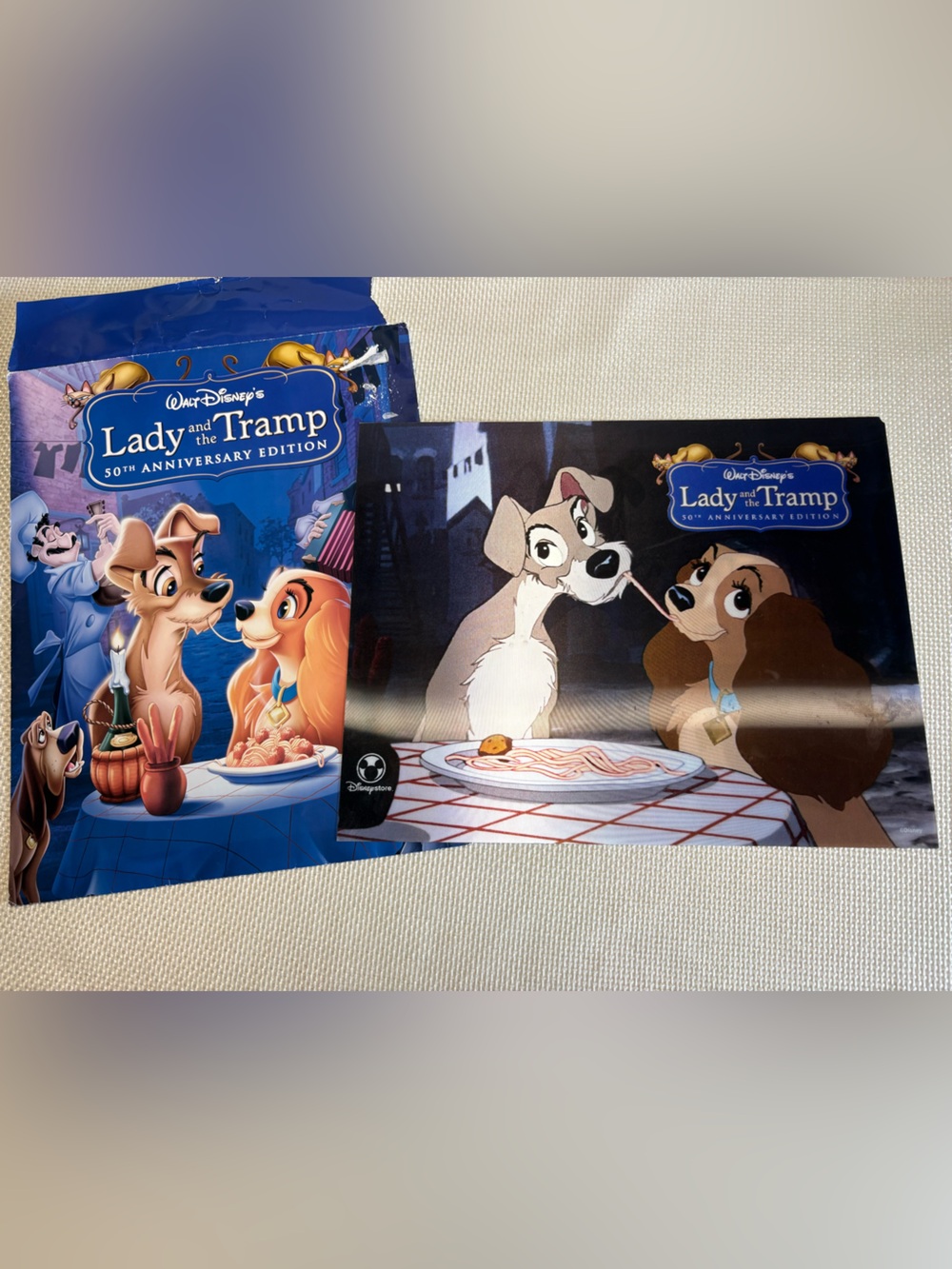 Walt Disney "Lady and The Tramp" 50th Anniversary Lenticular 3d Wall Art 14"x11"
